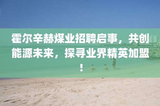 霍尔辛赫煤业招聘启事，共创能源未来，探寻业界精英加盟！