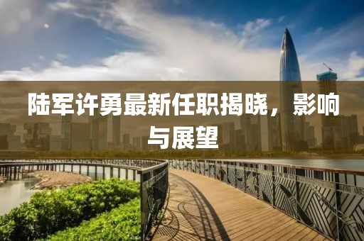 陆军许勇最新任职揭晓，影响与展望