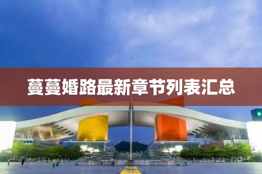 蔓蔓婚路最新章节列表汇总