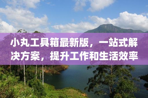 小丸工具箱最新版，一站式解决方案，提升工作和生活效率