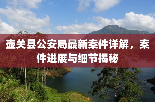 壶关县公安局最新案件详解，案件进展与细节揭秘