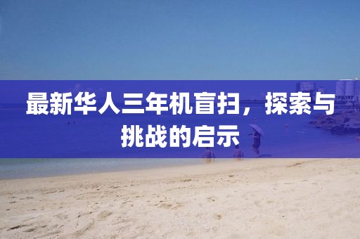 最新华人三年机盲扫，探索与挑战的启示