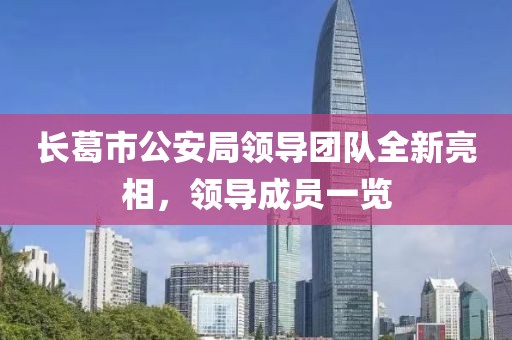 长葛市公安局领导团队全新亮相，领导成员一览