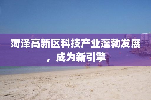 菏泽高新区科技产业蓬勃发展，成为新引擎