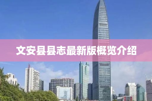 文安县县志最新版概览介绍