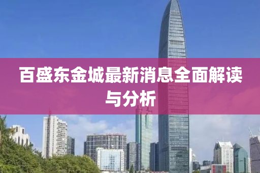 百盛东金城最新消息全面解读与分析