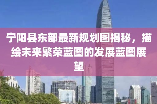 宁阳县东部最新规划图揭秘，描绘未来繁荣蓝图的发展蓝图展望
