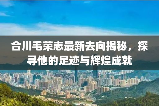 合川毛荣志最新去向揭秘，探寻他的足迹与辉煌成就