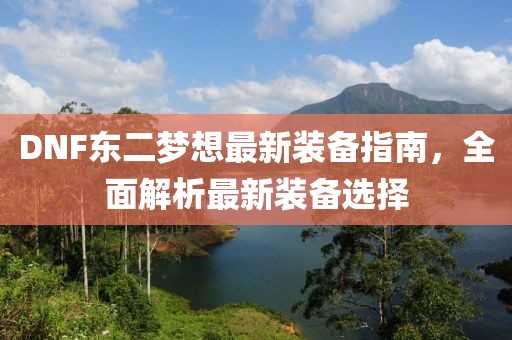 DNF东二梦想最新装备指南，全面解析最新装备选择