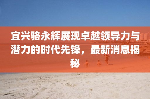 宜兴骆永辉展现卓越领导力与潜力的时代先锋，最新消息揭秘