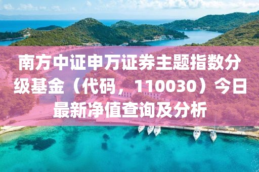 南方中证申万证券主题指数分级基金（代码，110030）今日最新净值查询及分析