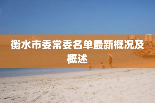 衡水市委常委名单最新概况及概述