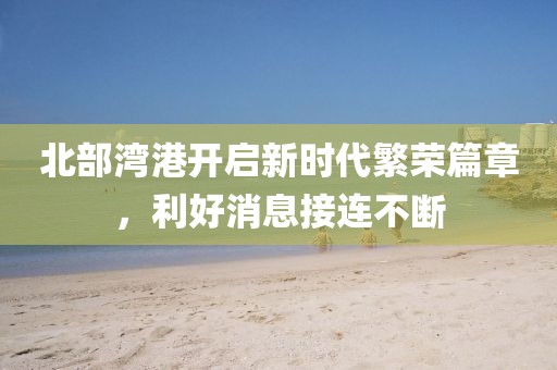 北部湾港开启新时代繁荣篇章，利好消息接连不断