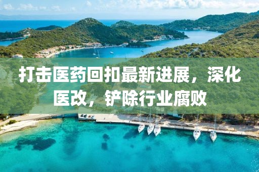 打击医药回扣最新进展，深化医改，铲除行业腐败