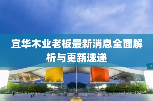 宜华木业老板最新消息全面解析与更新速递
