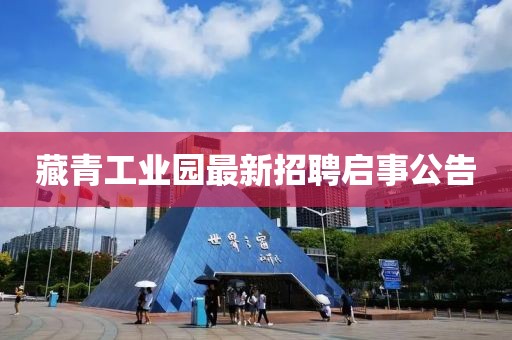 藏青工业园最新招聘启事公告