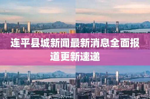 连平县城新闻最新消息全面报道更新速递