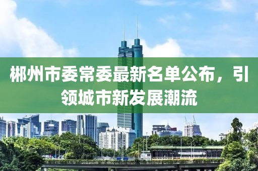 郴州市委常委最新名单公布，引领城市新发展潮流