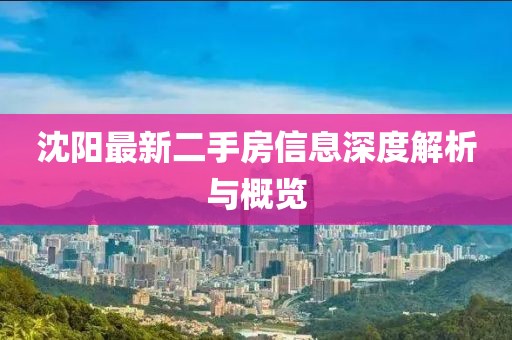 沈阳最新二手房信息深度解析与概览