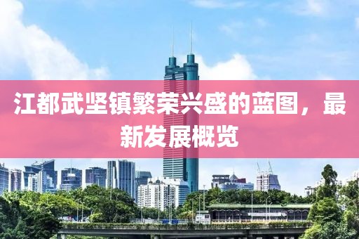 江都武坚镇繁荣兴盛的蓝图，最新发展概览