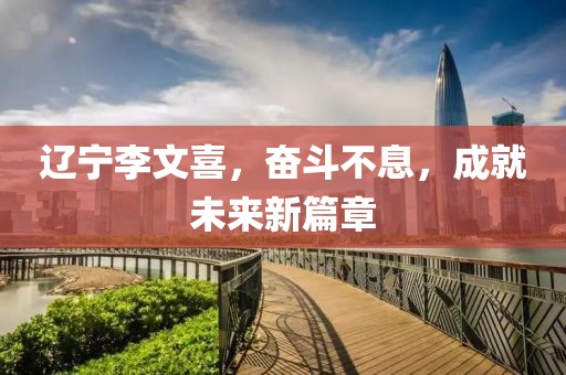 辽宁李文喜，奋斗不息，成就未来新篇章