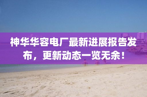神华华容电厂最新进展报告发布，更新动态一览无余！
