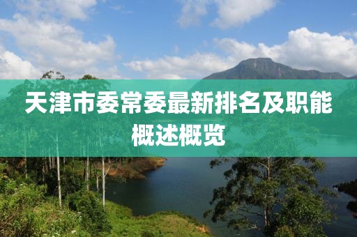 天津市委常委最新排名及职能概述概览