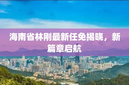海南省林刚最新任免揭晓，新篇章启航