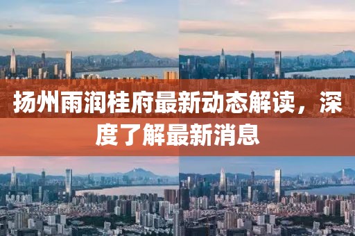 扬州雨润桂府最新动态解读，深度了解最新消息