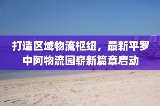 打造区域物流枢纽，最新平罗中阿物流园崭新篇章启动