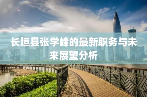 长垣县张学峰的最新职务与未来展望分析