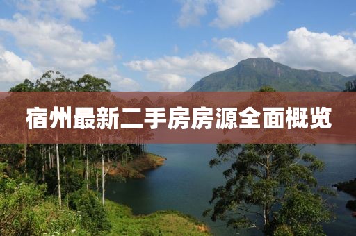 宿州最新二手房房源全面概览