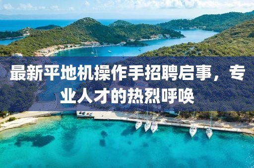 最新平地机操作手招聘启事，专业人才的热烈呼唤