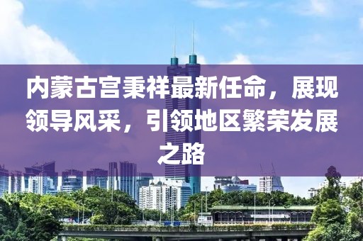内蒙古宫秉祥最新任命，展现领导风采，引领地区繁荣发展之路