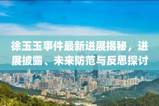 徐玉玉事件最新进展揭秘，进展披露、未来防范与反思探讨