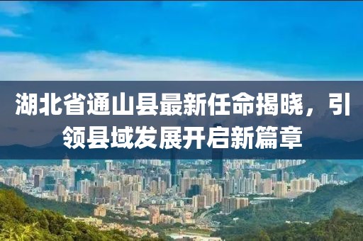 湖北省通山县最新任命揭晓，引领县域发展开启新篇章
