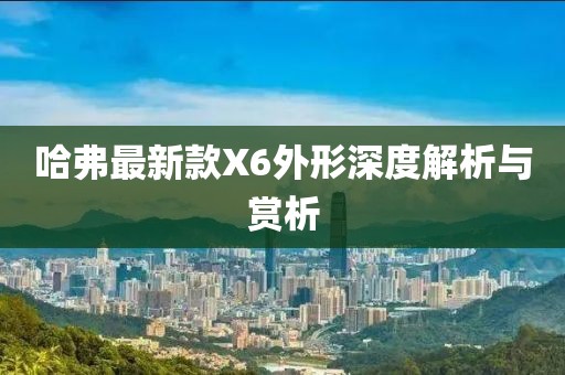 哈弗最新款X6外形深度解析与赏析