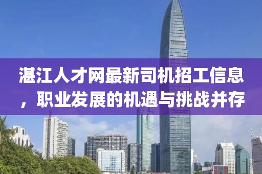 湛江人才网最新司机招工信息，职业发展的机遇与挑战并存