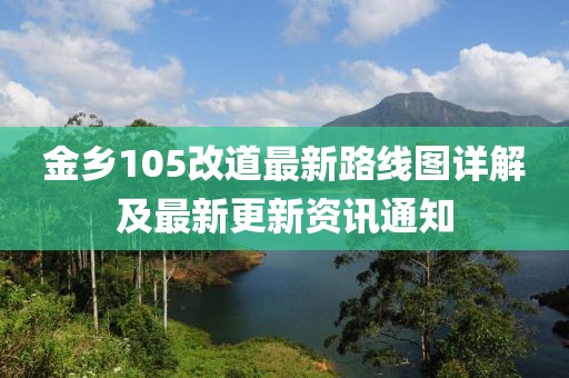 金乡105改道最新路线图详解及最新更新资讯通知