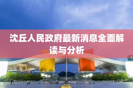 沈丘人民政府最新消息全面解读与分析