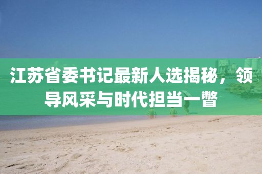 江苏省委书记最新人选揭秘，领导风采与时代担当一瞥
