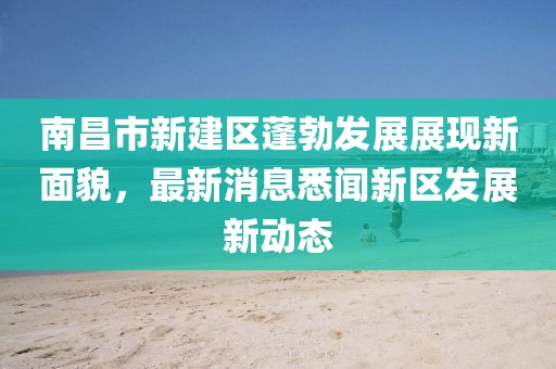 南昌市新建区蓬勃发展展现新面貌，最新消息悉闻新区发展新动态