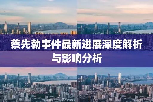 蔡先勃事件最新进展深度解析与影响分析