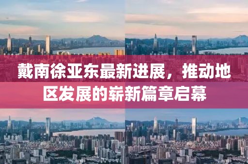 戴南徐亚东最新进展，推动地区发展的崭新篇章启幕