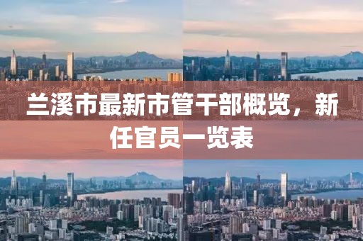 兰溪市最新市管干部概览，新任官员一览表