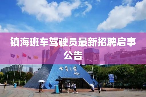 镇海班车驾驶员最新招聘启事公告