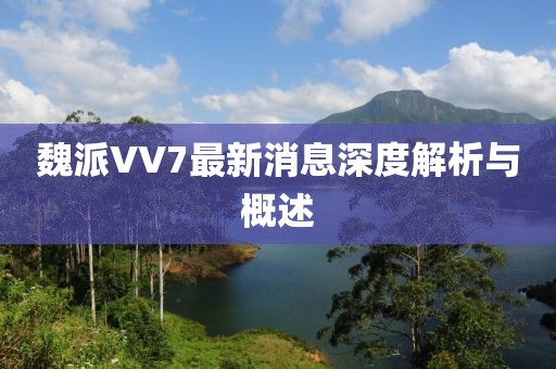 魏派VV7最新消息深度解析与概述