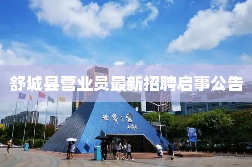 舒城县营业员最新招聘启事公告