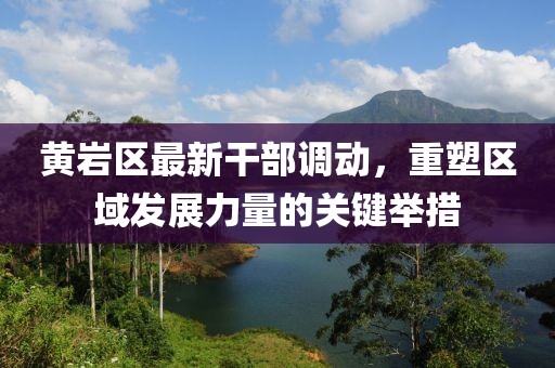 黄岩区最新干部调动，重塑区域发展力量的关键举措