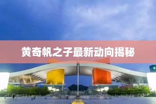 黄奇帆之子最新动向揭秘